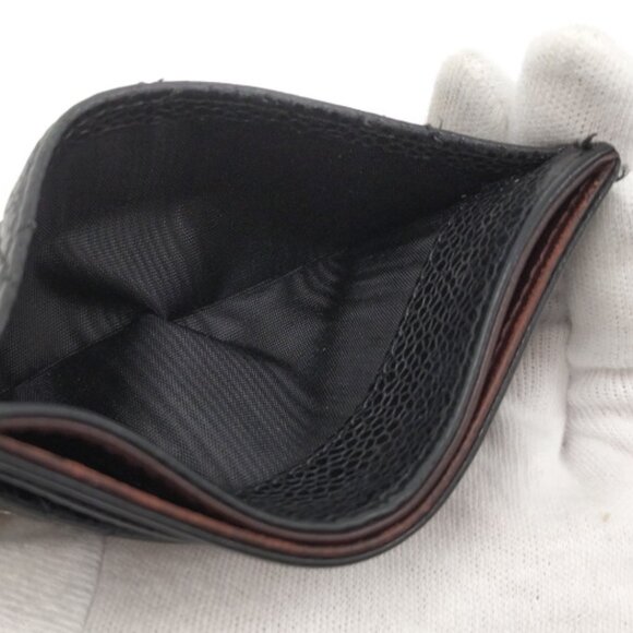 Authentic CHANEL Black Caviar Quilted Leather Classic Card Holder Case Gold CC - Picture 4 of 8